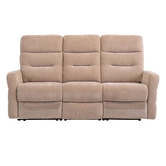 Mila Fabric Electric Recliner 3 Seater Sofa In Mink_1