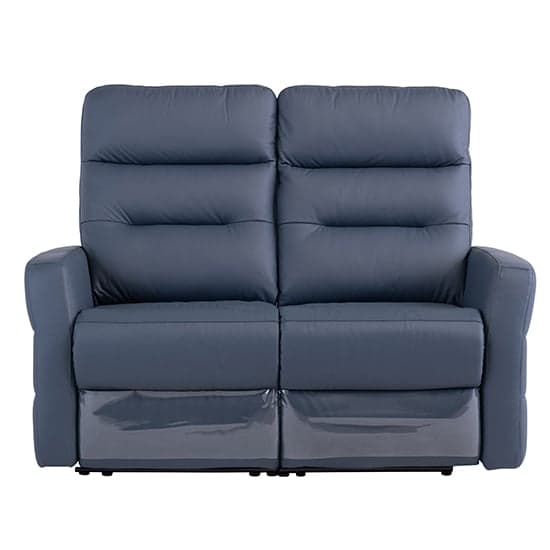 Mila Leather Electric Recliner 2 Seater Sofa In Blue_1