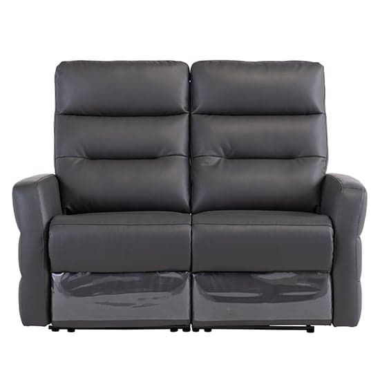 Mila Leather Electric Recliner 2 Seater Sofa In Charcoal_1