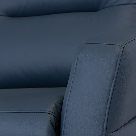 Mila Leather Electric Recliner 3 Seater Sofa In Blue_4