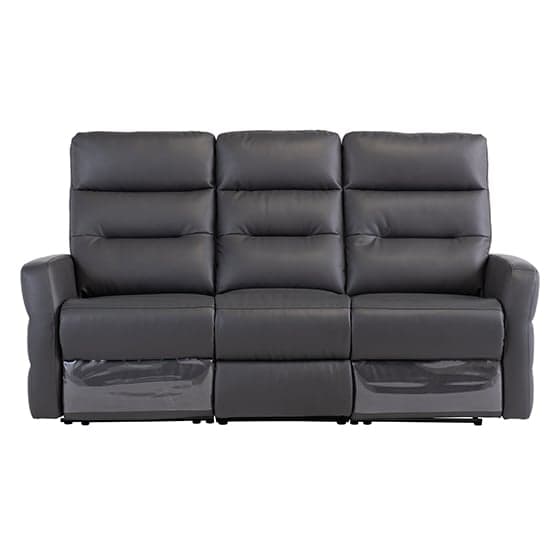 Mila Leather Electric Recliner 3 Seater Sofa In Charcoal_1