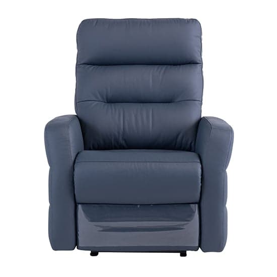 Mila Leather Electric Recliner Armchair In Blue_1
