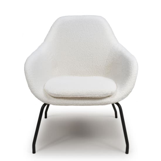 Milan Boucle Fabric Lounge Chair In Ivory With Black Metal Legs_2
