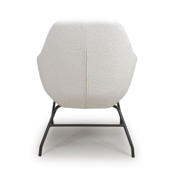 Milan Boucle Fabric Lounge Chair In Ivory With Black Metal Legs_5