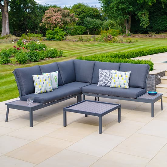 Mertan Modular Lounge Set With Coffee Table In Grey Furniture in Fashion