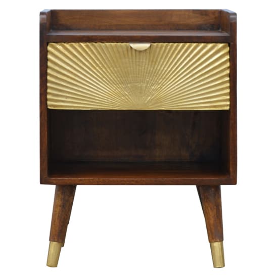 Manila Wooden Bedside Cabinet In Chestnut Gold With 1 Drawer_2