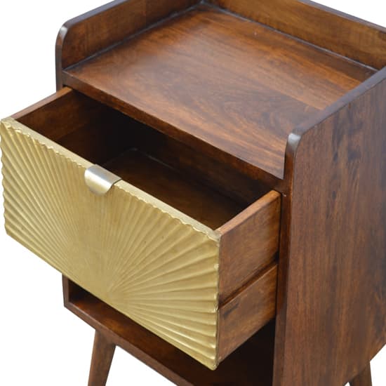 Manila Wooden Bedside Cabinet In Chestnut Gold With 1 Drawer_3