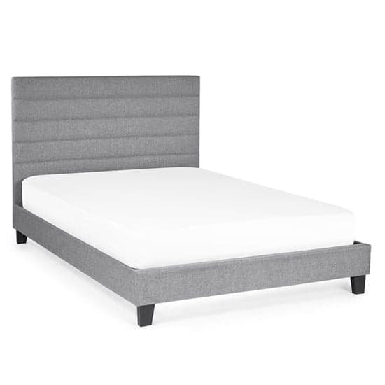 Milford Linen Fabric Double Bed In Grey_2