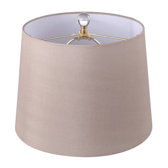 Milford Taupe Faux Silk Shade Table Lamp With Champagne Base_4