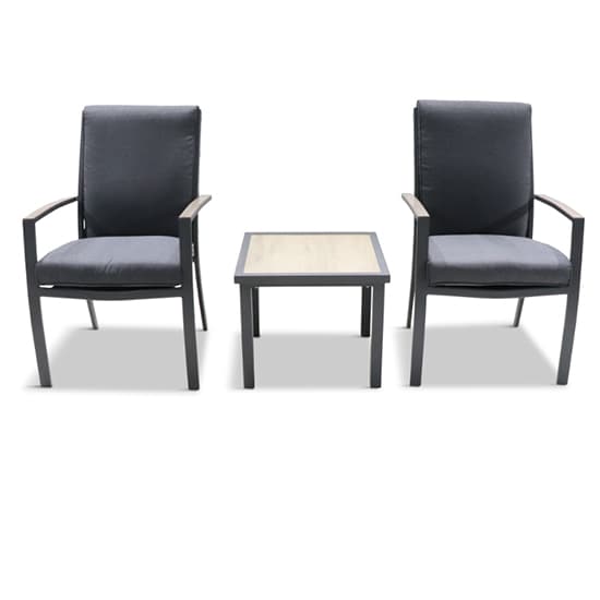 Mili Aluminium Duo Seating Set With Highback Chairs In Grey_2