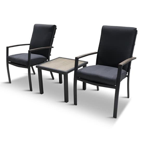 Mili Aluminium Duo Seating Set With Highback Chairs In Grey_3