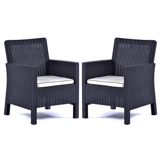 Mili Anthracite Rattan Effect Tub Armchairs In Pair_1