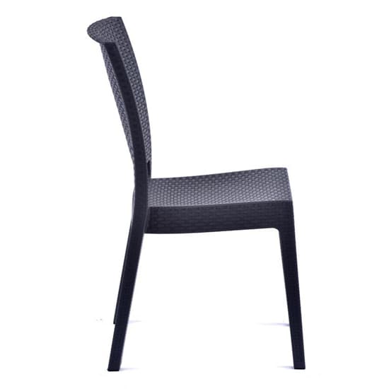 Mili Polypropylene Side Chair In Anthracite Rattan Effect_3
