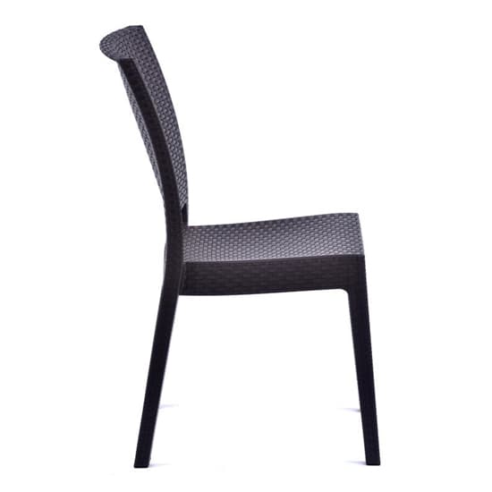 Mili Polypropylene Side Chair In Brown Rattan Effect_3
