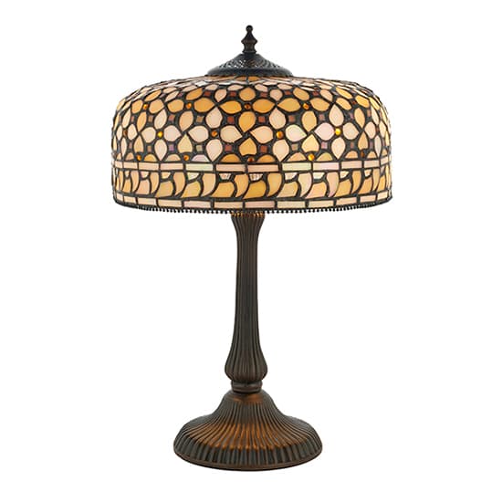 Mille Medium Tiffany Glass Table Lamp In Dark Bronze_4