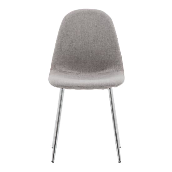 Millikan Grey Fabric Dining Chairs With Chrome Legs In Pair_3