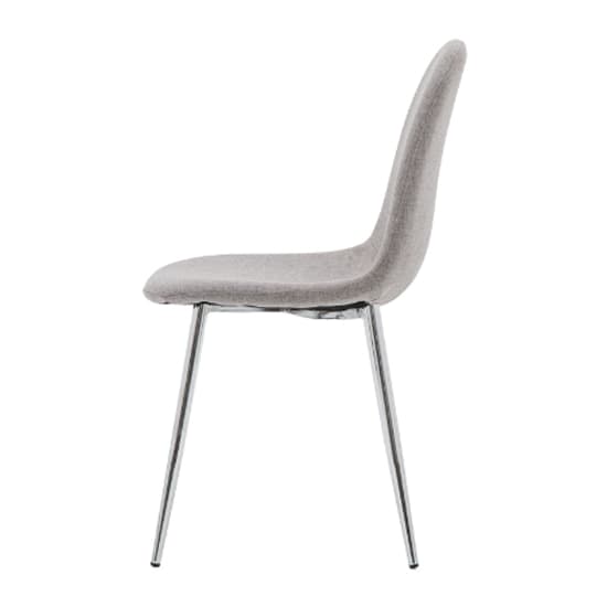 Millikan Grey Fabric Dining Chairs With Chrome Legs In Pair_4
