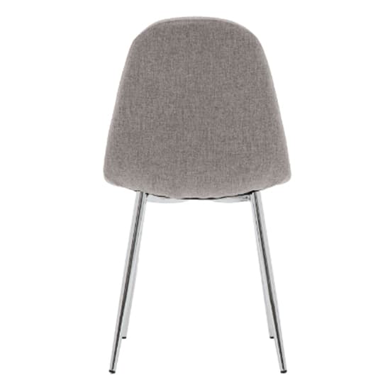 Millikan Grey Fabric Dining Chairs With Chrome Legs In Pair_5