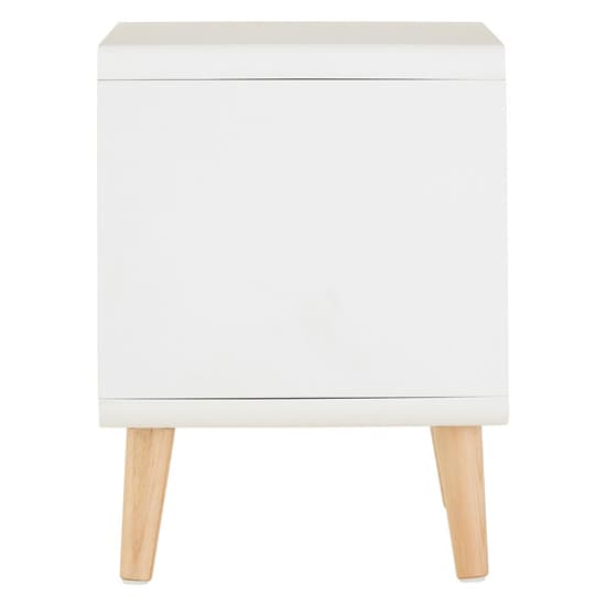 Milova Wooden Bedside Cabinet With 1 Door In White And Grey_4