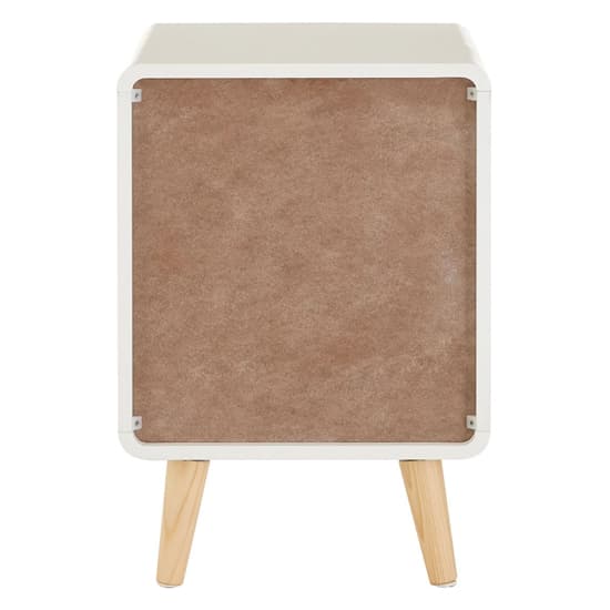 Milova Wooden Bedside Cabinet With 1 Drawer In White And Grey_5