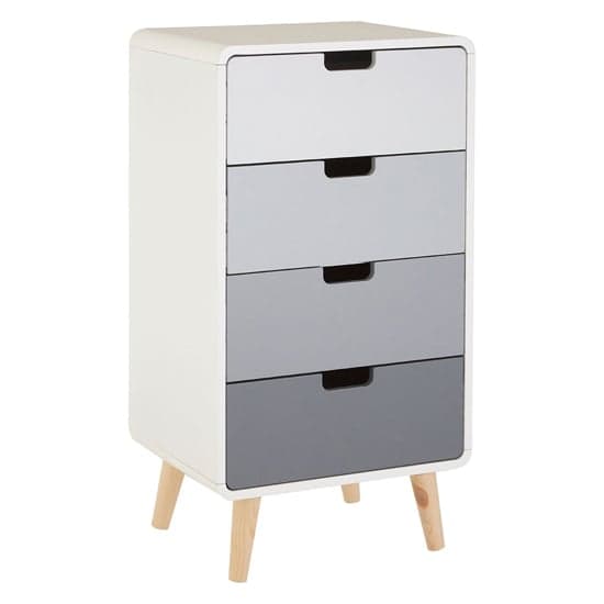Milova Wooden Chest Of 4 Drawers In White And Grey_1