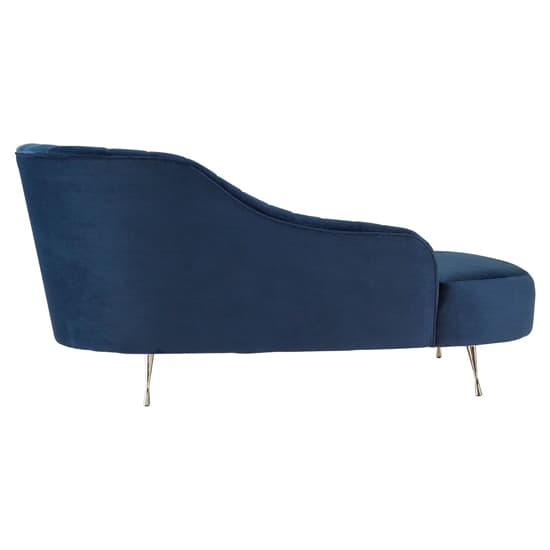 Minelauva Velvet Right Arm Lounge Chaise Chair In Dark Blue_4