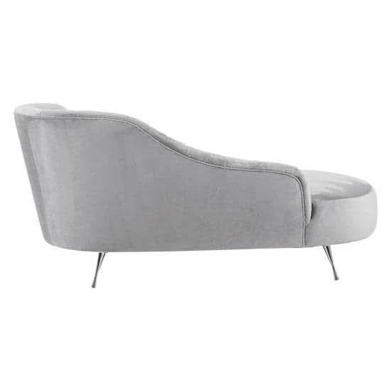 Minelauva Velvet Right Arm Lounge Chaise Chair In Grey_4