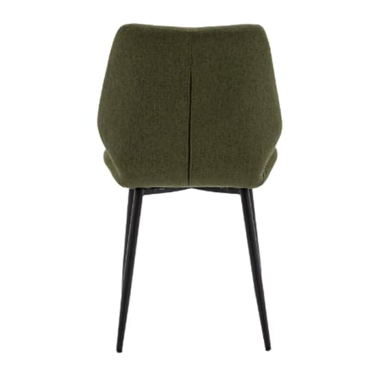 Minford Bottle Green Fabric Dining Chairs In Pair_5