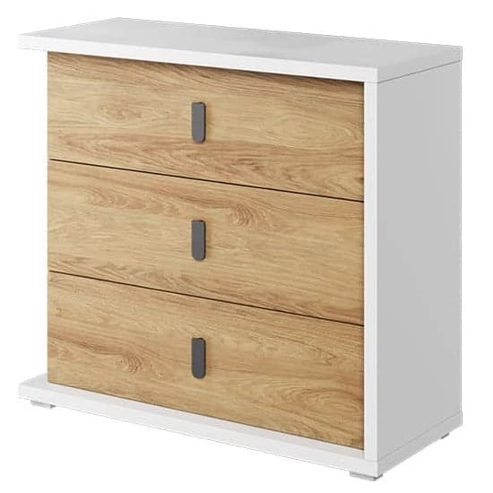 Minot Kids Wooden Chest Of 3 Drawers In Natural Hickory Oak_1