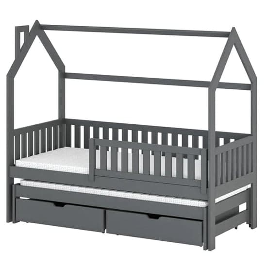 Minsk Trundle Wooden Single Bed In Graphite_2
