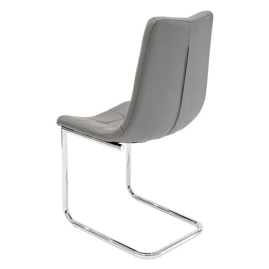 Mintaka Faux Leather Dining Chair In Grey_2