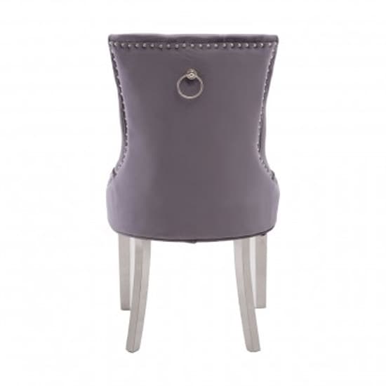 Mintaka Grey Velvet Dining Chairs With Chrome Legs In A Pair_4