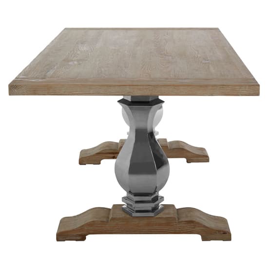 Mintaka Wooden Dining Table With Silver Legs In Natural_3