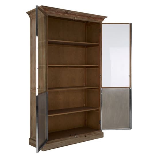 Mintaka Wooden Display Cabinet With 2 Doors In Natural_3