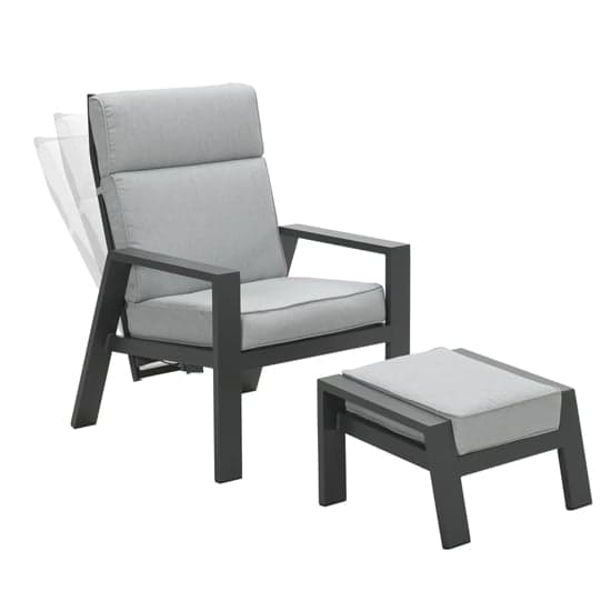 Mintly Reclining Armchair With Footstool In Carbon Black_5