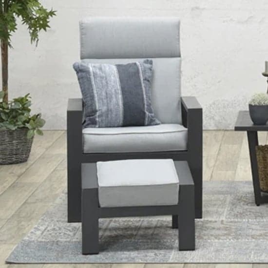Mintly Reclining Armchair With Footstool In Carbon Black_1