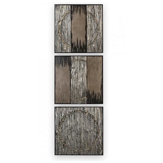 Miracle Painting Wooden Wall Art In Graphite_1