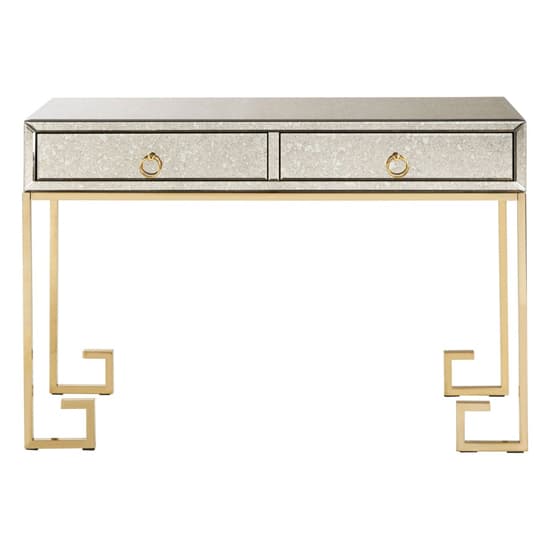 Mirzam Antique Mirrored Console Table With Gold Steel Base_3