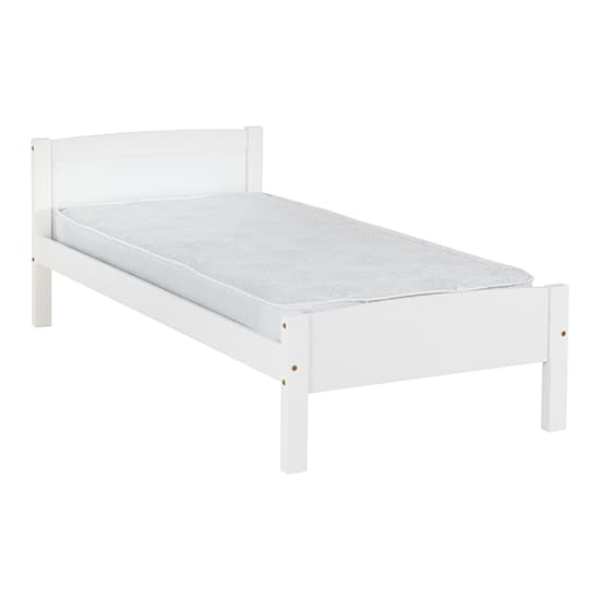 Misosa Wooden Single Bed In White_2