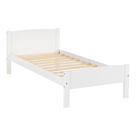 Misosa Wooden Single Bed In White_3