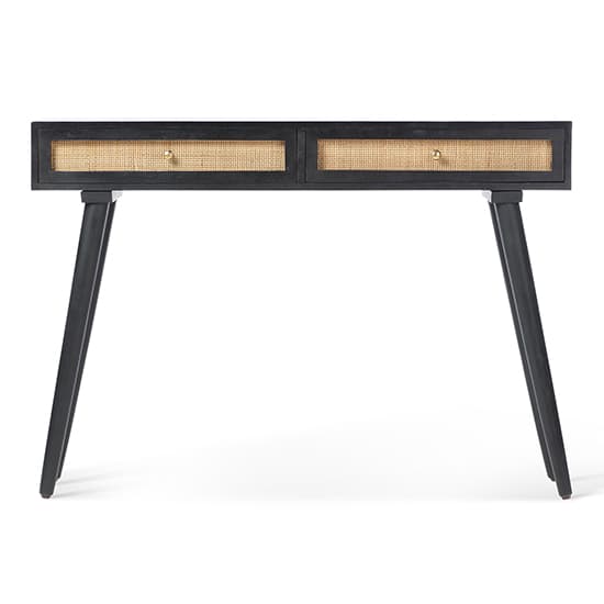 Mixco Wooden Console Table With 2 Drawers In Black_3