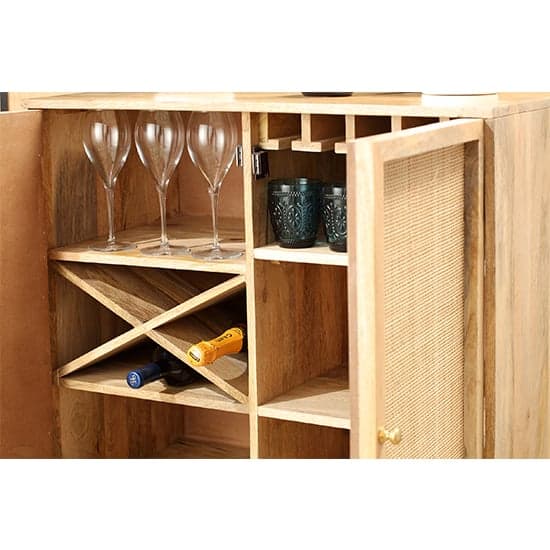 Mixco Wooden Drinks Cabinet With 2 Doors In Natural_2