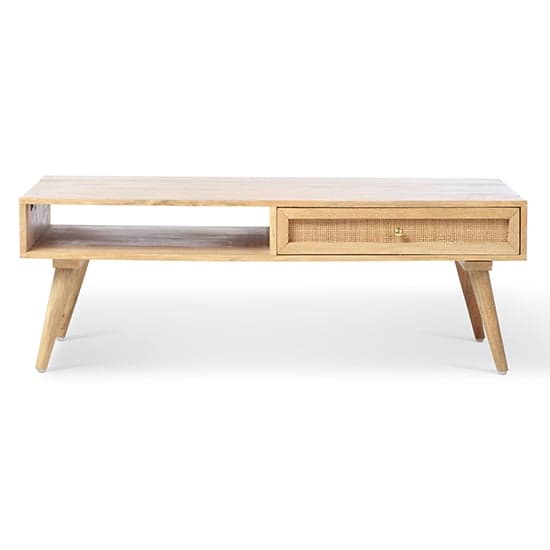 Mixco Wooden Coffee Table With Open Shelf And 1 Drawer In Natural_4
