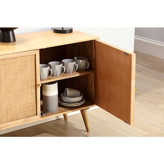 Mixco Wooden Sideboard With 2 Doors In Natural_2