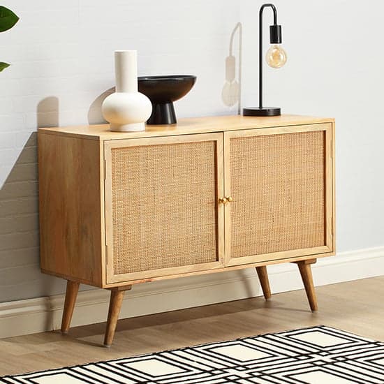 Mixco Wooden Sideboard With 2 Doors In Natural_1