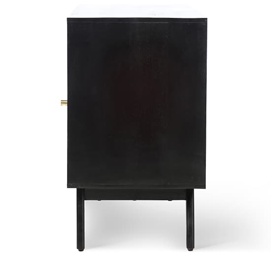 Mixco Wooden Sideboard With 2 Sliding Doors In Black | Furniture in Fashion