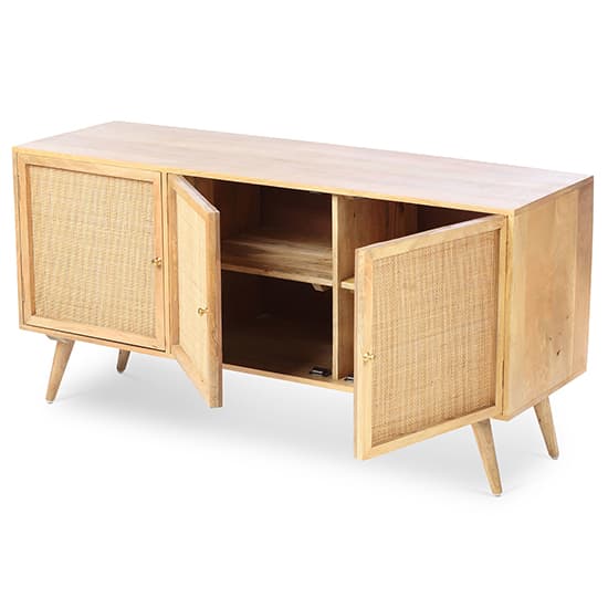 Mixco Wooden Sideboard With 3 Doors In Natural_4