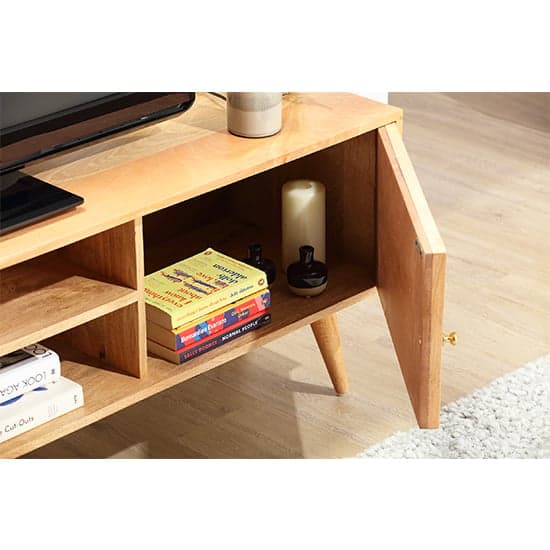 Mixco Wooden TV Stand With 2 Doors In Natural_2