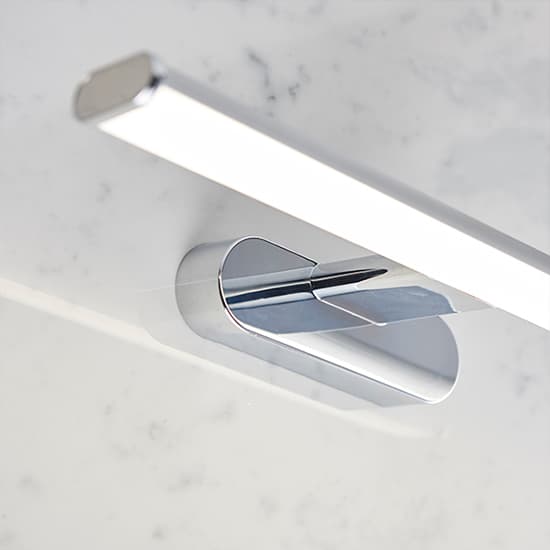 Moda LED Frosted Shade Wall Light In Chrome_4