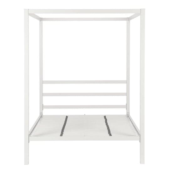 Modena Metal Canopy Double Bed In White_5